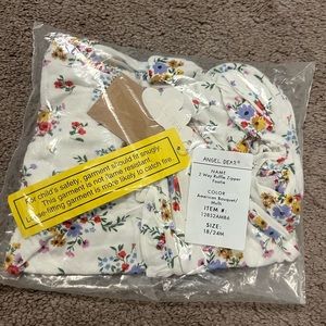 NWT Angel Dear Zip Footie Pajamas